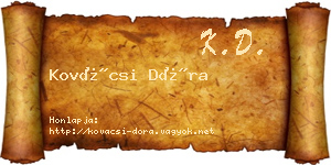 Kovácsi Dóra névjegykártya